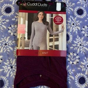 Cuddl Duds Soft Knit Long Sleeve Crew Size Small NWT